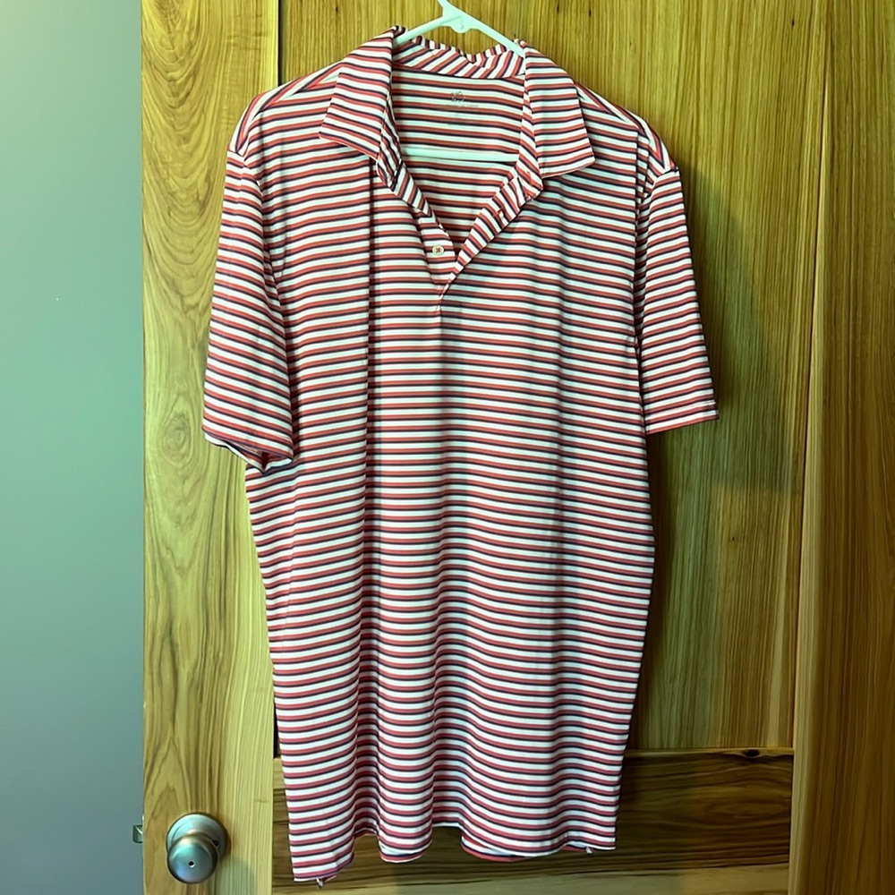 Southern Tide Coral/Blue/White Stripe Mens XL